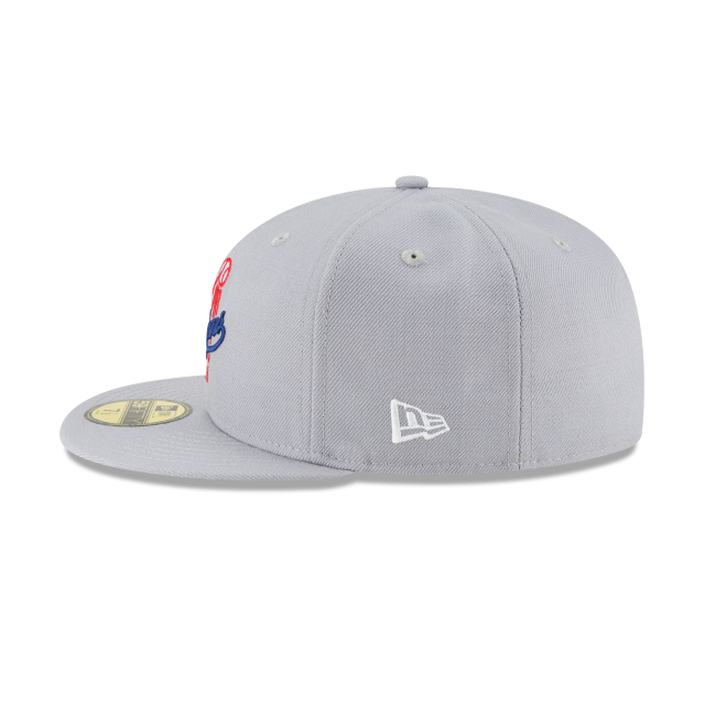 Los Angeles Dodgers MLB New Era Men Grey 59Fifty Cooperstown 1958 Wool Fitted Hat product image 5, provided for visual