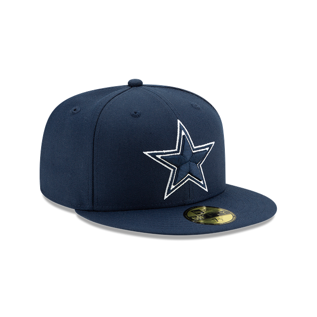 Dallas Cowboys NFL New Era Men Navy 59Fifty Team Basic Fitted Hat product image 4, provided for visual reference and product