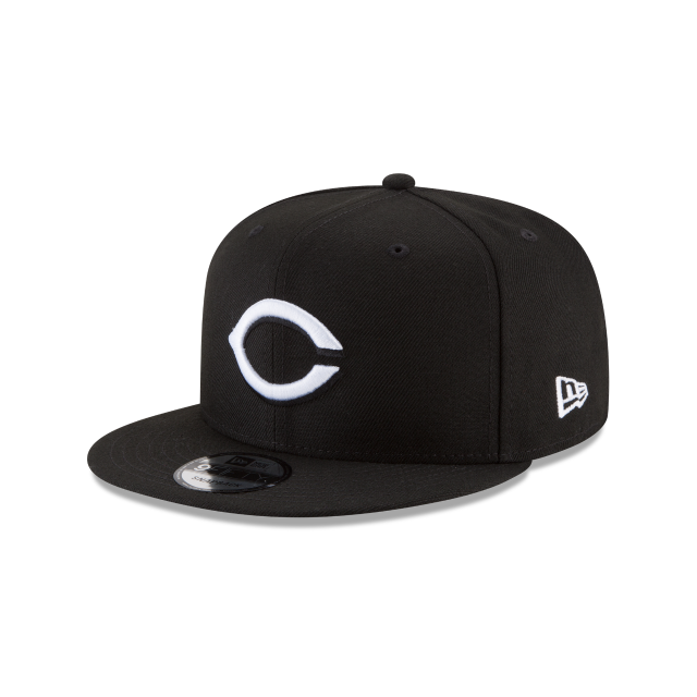 Cincinnati Reds MLB New Era Men Black White 9Fifty Team Color Basic Snapback product image 1, provided for visual reference