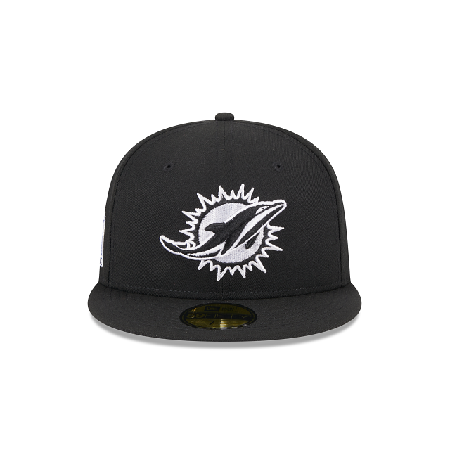 Miami Dolphins NFL New Era Men Black 59Fifty 1993 Pro Bowl Fitted Hat product image 3, provided for visual reference and