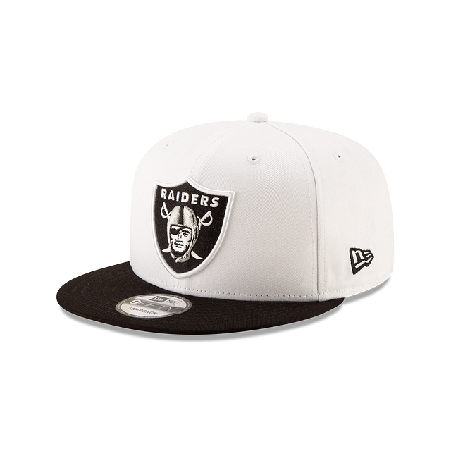 Las Vegas Raiders NFL New Era Men White/Black 9Fifty 2 Tone Basic Snapback product image 1, provided for visual reference