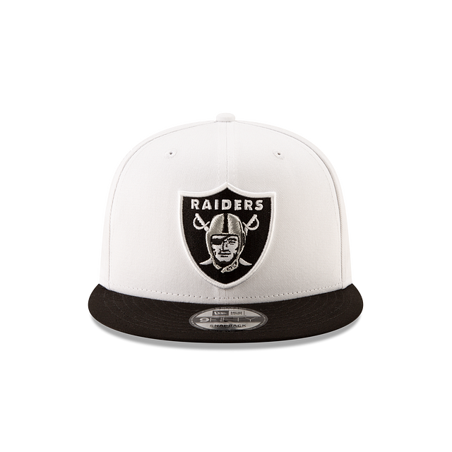 Las Vegas Raiders NFL New Era Men White/Black 9Fifty 2 Tone Basic Snapback product image 3, provided for visual reference