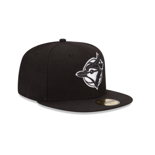 Toronto Blue Jays MLB New Era Men Black/White 59Fifty Cooperstown Fitted Hat product image 3, provided for visual reference