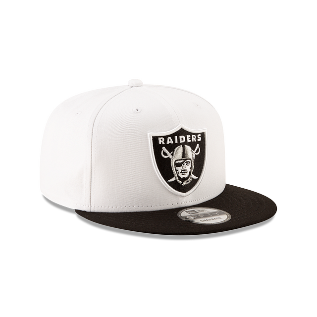 Las Vegas Raiders NFL New Era Men White/Black 9Fifty 2 Tone Basic Snapback product image 4, provided for visual reference