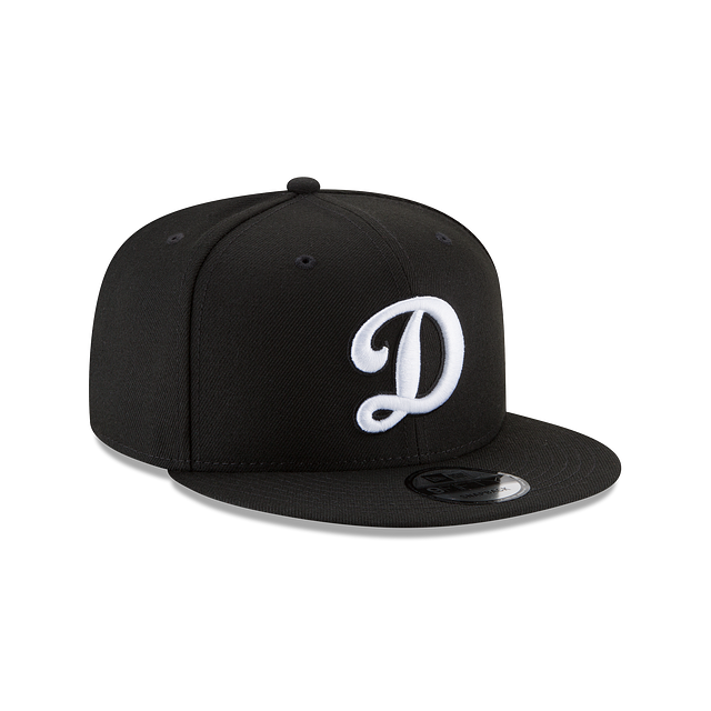 Los Angeles Dodgers MLB New Era Men Black White D Logo 9Fifty Basic Snapback product image 6, provided for visual reference