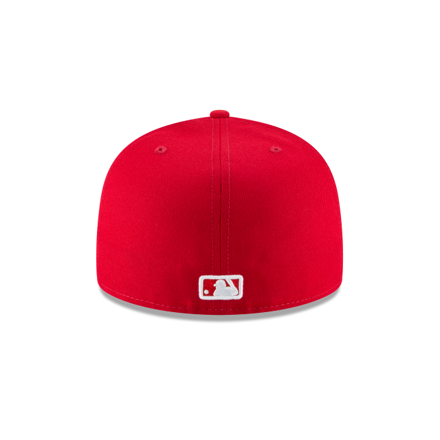 Los Angeles Dodgers MLB New Era Men Scarlet Red 59Fifty Basic Fitted Hat product image 2, provided for visual reference and