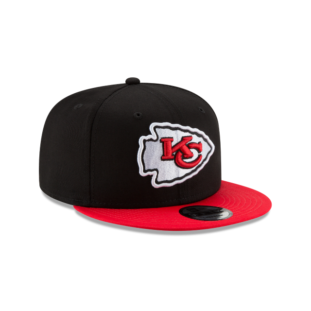 Kansas City Chiefs NFL New Era Men Black/Red 9Fifty Basic Snapback product image 4, provided for visual reference and