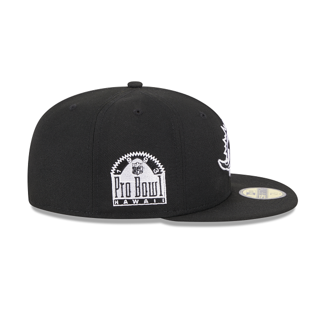 Miami Dolphins NFL New Era Men Black 59Fifty 1993 Pro Bowl Fitted Hat product image 6, provided for visual reference and