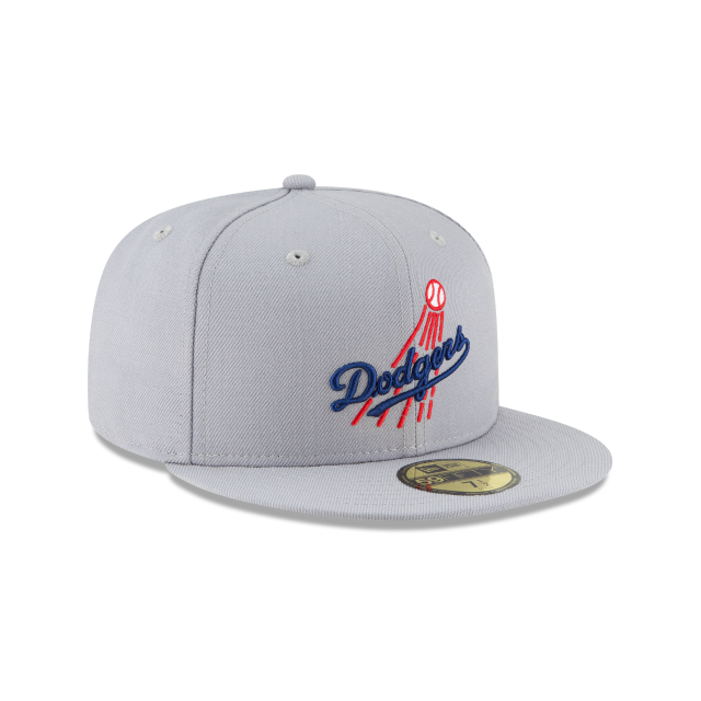 Los Angeles Dodgers MLB New Era Men Grey 59Fifty Cooperstown 1958 Wool Fitted Hat product image 4, provided for visual