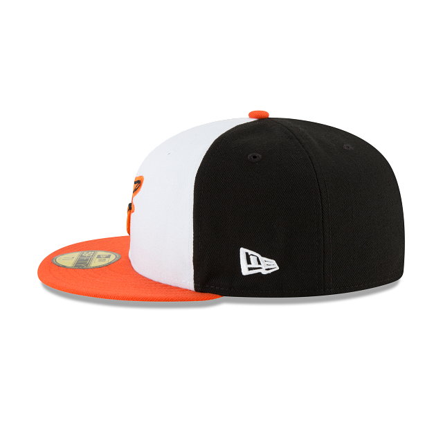 Baltimore Orioles MLB New Era Men White Orange 59Fifty Authentic Collection Home Fitted Hat product image 5, provided for