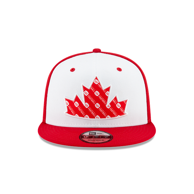 CFL New Era Men Red/White 9Fifty Canada Day Two Tone Sideline Snapback product image 4, provided for visual reference and
