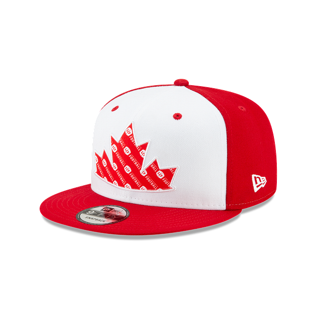 CFL New Era Men Red/White 9Fifty Canada Day Two Tone Sideline Snapback product image 3, provided for visual reference and