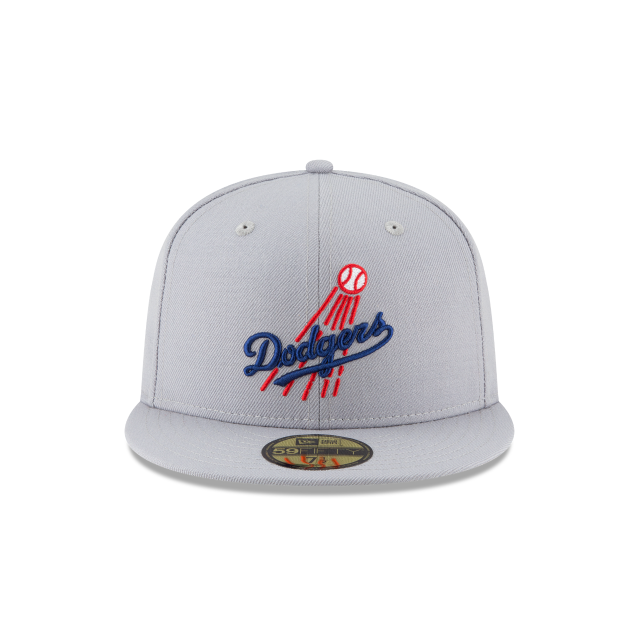Los Angeles Dodgers MLB New Era Men Grey 59Fifty Cooperstown 1958 Wool Fitted Hat product image 3, provided for visual
