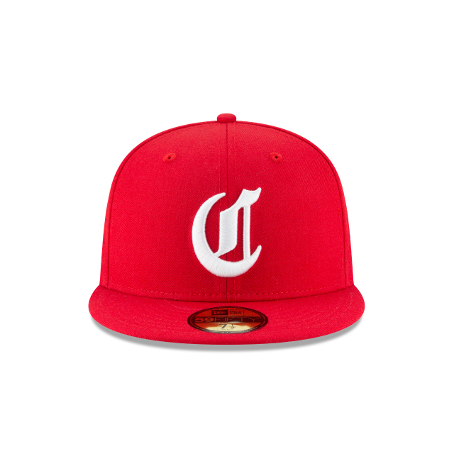 Cincinnati Reds MLB New Era Men Red 59Fifty Cooperstown Wool 1869 Logo Fitted Hat product image 3, provided for visual