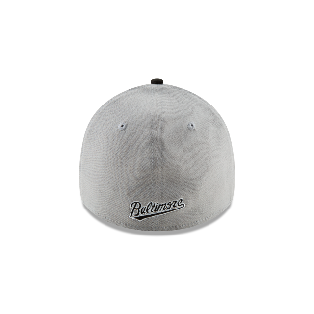 Baltimore Orioles MLB New Era Men Grey Black 39Thirty Team Classic Stretch Fit Hat product image 2, provided for visual