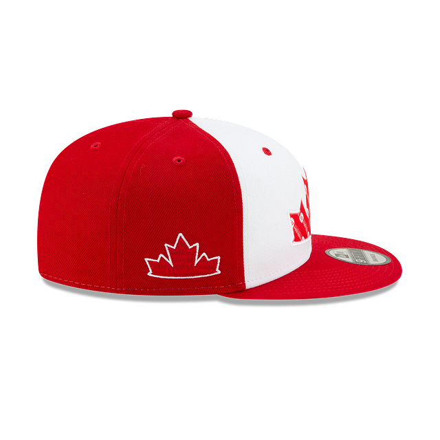 CFL New Era Men Red/White 9Fifty Canada Day Two Tone Sideline Snapback product image 6, provided for visual reference and