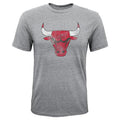 Chicago Bulls Grey Distressed Tri-Blend T-Shirt - Youth product image 1, provided for visual reference and product detail