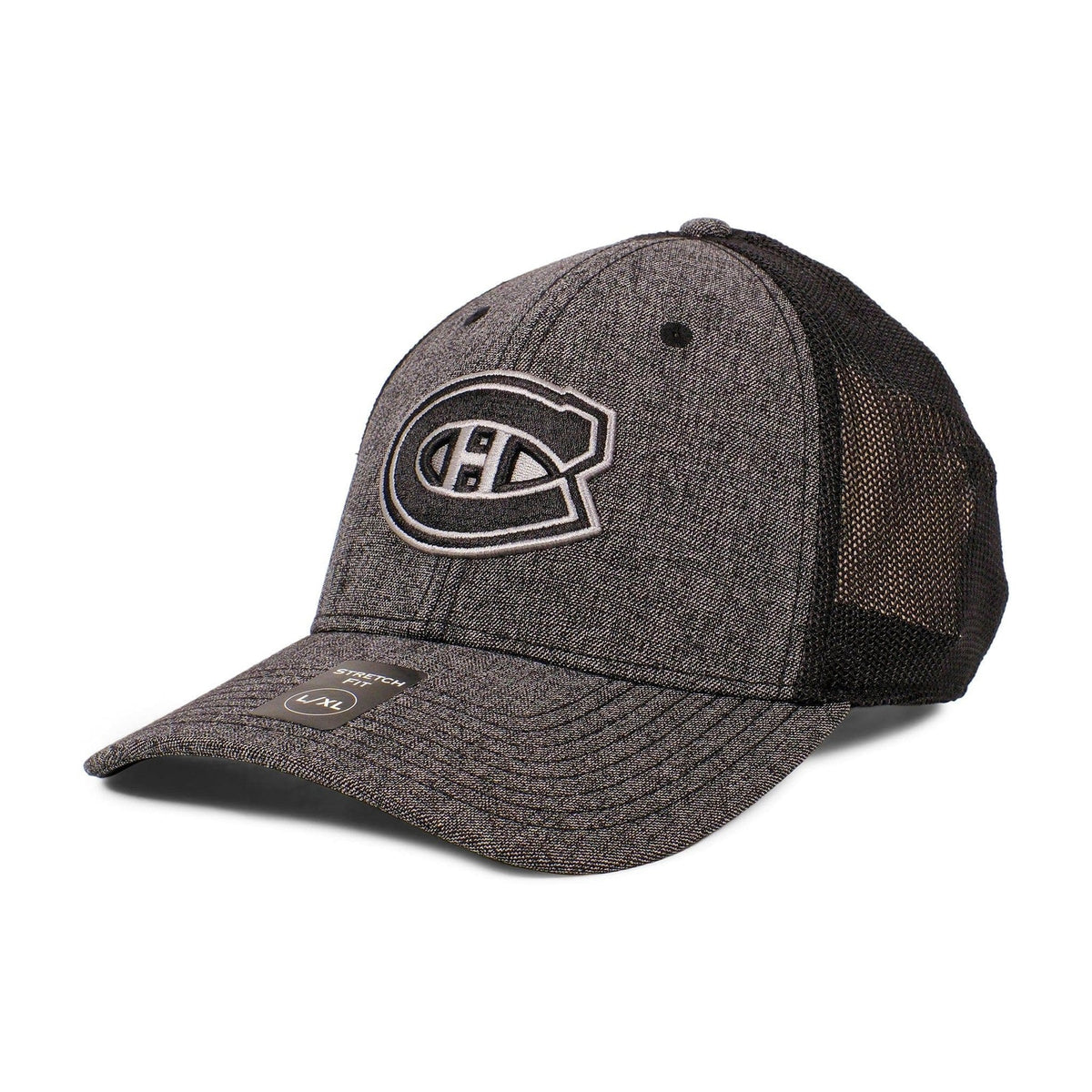 Montreal Canadiens NHL American Needle Men Tonal Heathered Poly Stretch Fit Hat product image 3, provided for visual