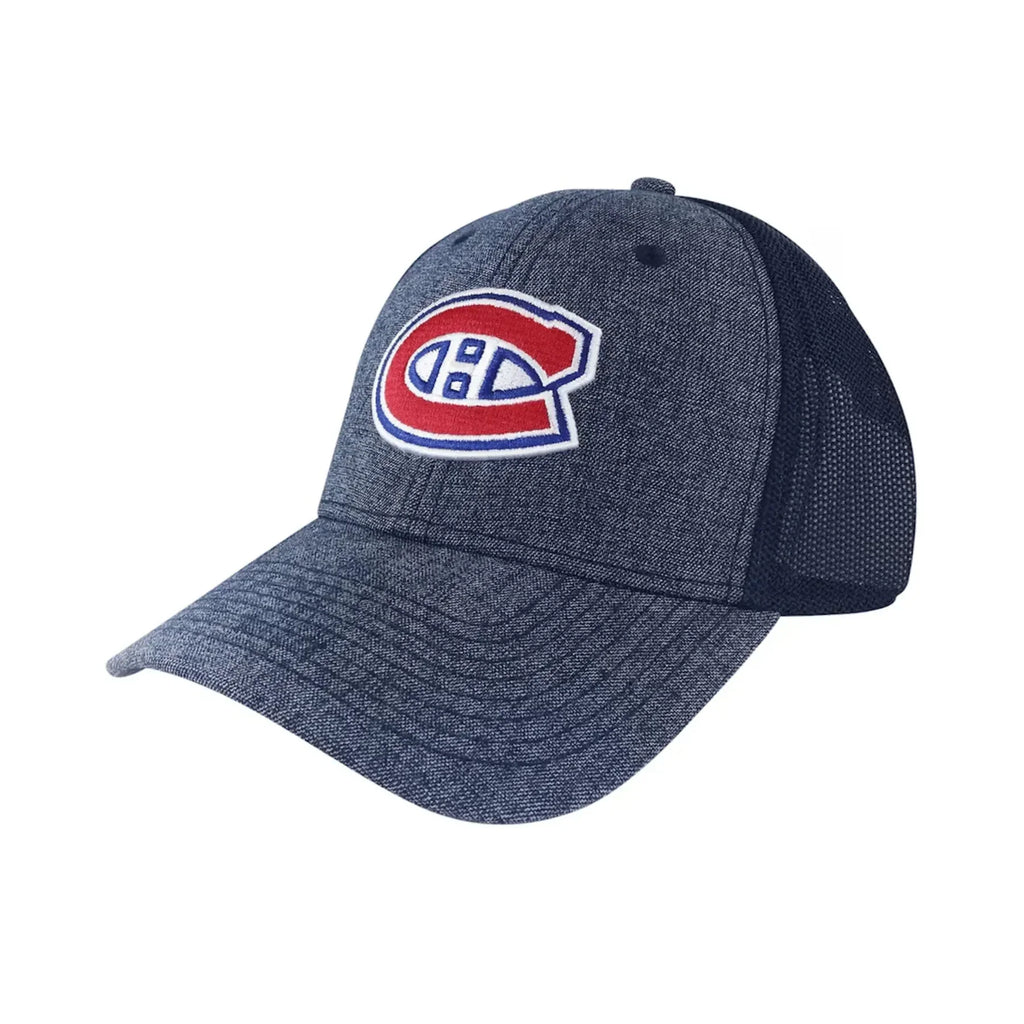 Montreal Canadiens NHL American Needle Men Grey/Navy Heathered Poly Stretch Fit Hat product image 1, provided for visual