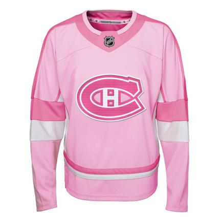 Montreal Canadiens NHL Outerstuff Youth Pink Fashion Jersey product image 1, provided for visual reference and product