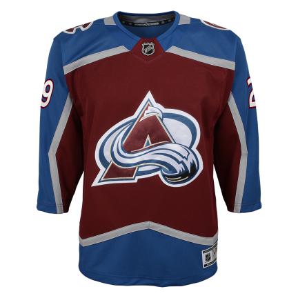 Nathan Mackinnon Colorado Avalanche NHL Outerstuff Youth Burgundy Premier Jersey product image 3, provided for visual