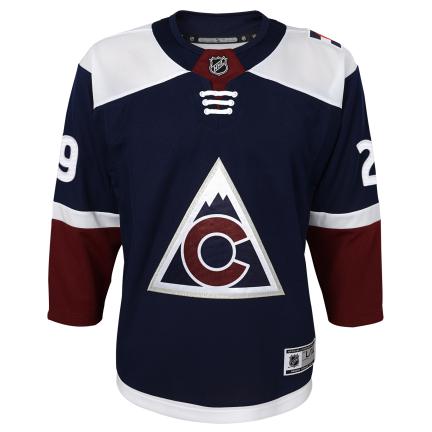 Nathan Mackinnon Colorado Avalanche NHL Outerstuff Youth Navy Premier Alternate Jersey product image 3, provided for visual