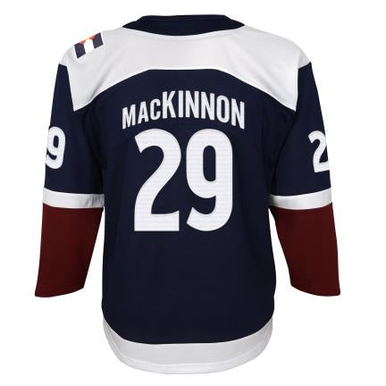 Nathan Mackinnon Colorado Avalanche NHL Outerstuff Youth Navy Premier Alternate Jersey product image 2, provided for visual