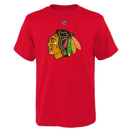 Connor Bedard Chicago Blackhawks NHL Outerstuff Youth Red T-Shirt product image 3, provided for visual reference and product