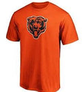 Chicago Bears Orange Bear Head Imprint Super Rival T-Shirt product image 1, provided for visual reference and product detail
