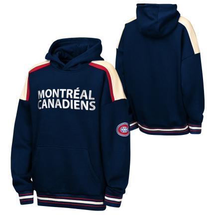 Montreal Canadiens NHL Outerstuff Youth Navy Camaraderie Pullover Fleece Hoodie product image 3, provided for visual