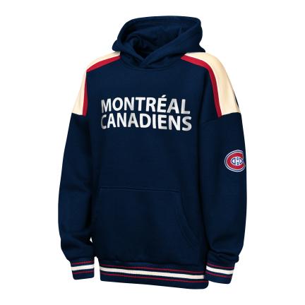 Montreal Canadiens NHL Outerstuff Youth Navy Camaraderie Pullover Fleece Hoodie product image 1, provided for visual