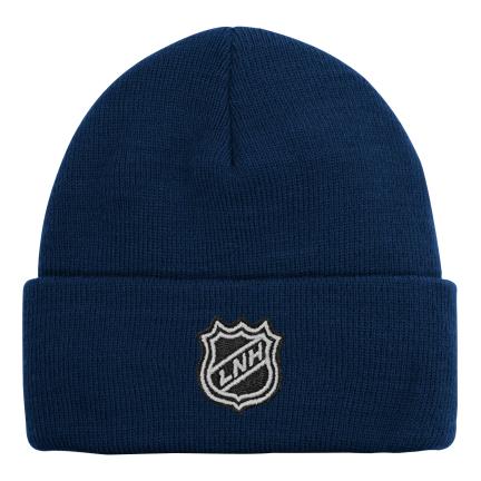Montreal Canadiens NHL Outerstuff Youth Navy Beanie Cuffed Knit Hat product image 2, provided for visual reference and