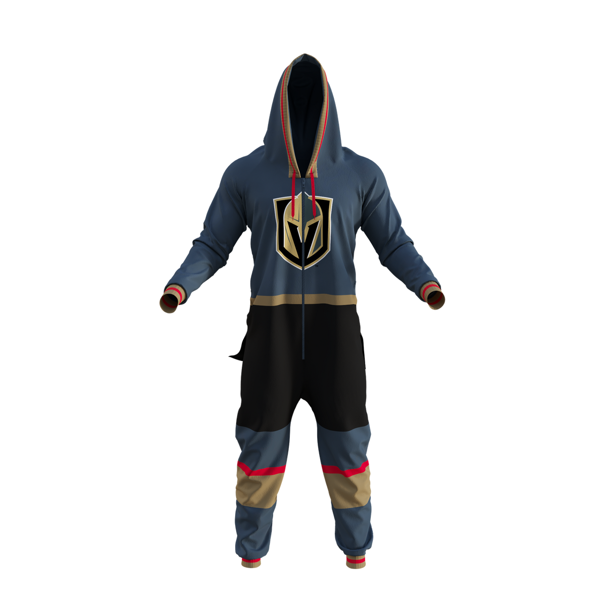 Las Vegas Golden Knights NHL Hockey Sockey Men Grey Team Uniform Onesie product image 1, provided for visual reference and