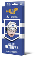 Auston Matthews Toronto Maple Leafs NHL Major League Socks Men Blue Crew Socks product image 1, provided for visual