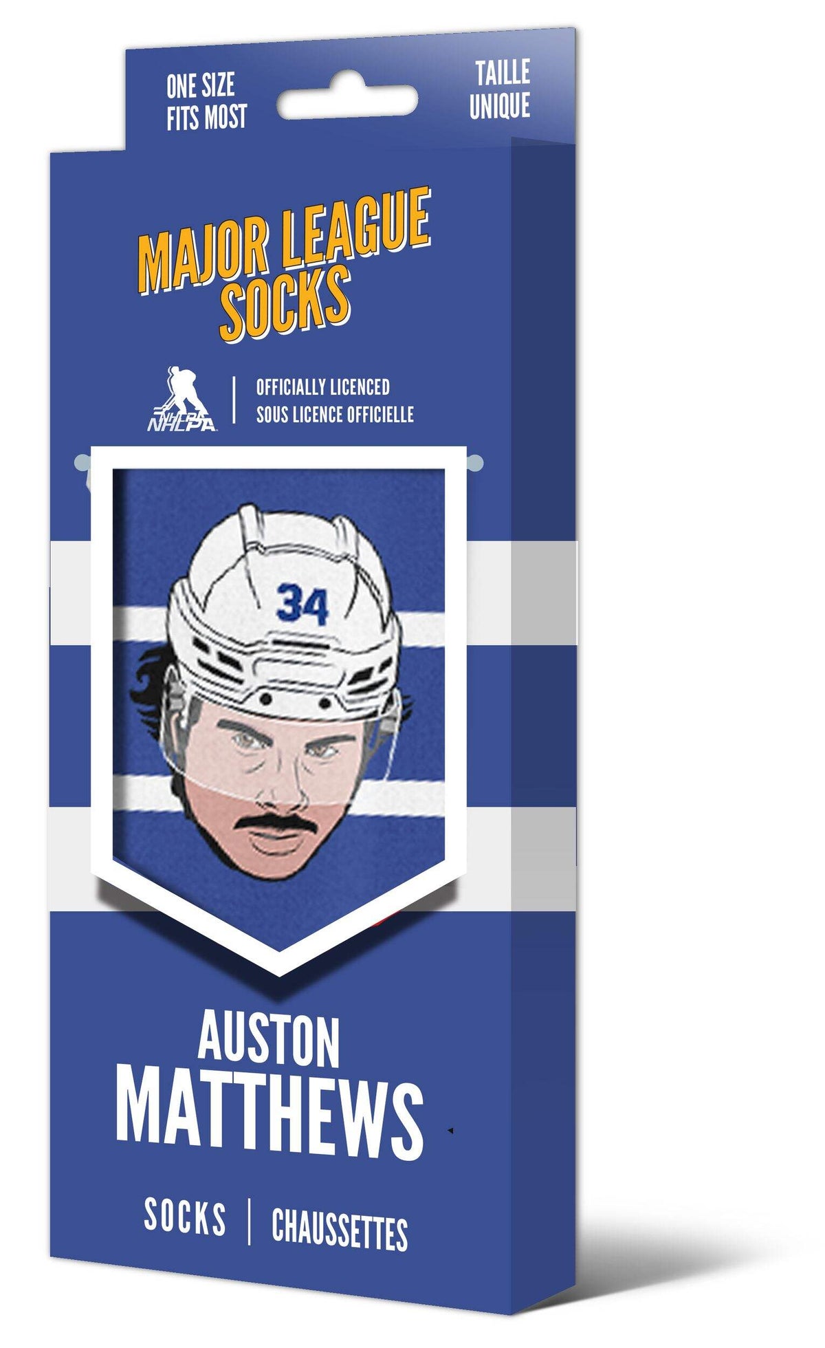 Auston Matthews Toronto Maple Leafs NHL Major League Socks Men Blue Crew Socks product image 1, provided for visual