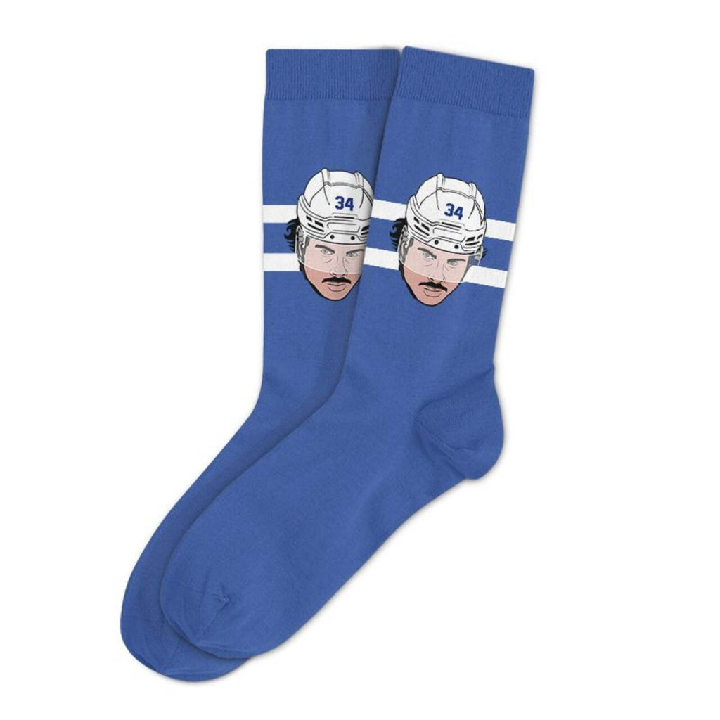 Auston Matthews Toronto Maple Leafs NHL Major League Socks Men Blue Crew Socks product image 2, provided for visual