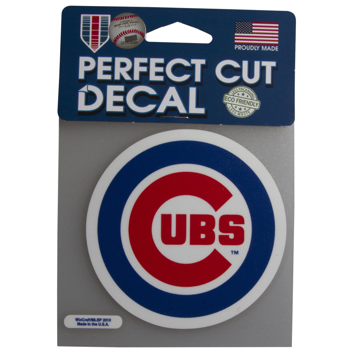 Chicago Cubs 4" x 4" Bullseye Perfect Cut Decal product image 1, provided for visual reference and product detail review