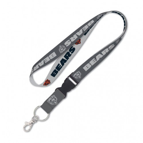 Chicago Bears Grey Wincraft Lanyard product image 1, provided for visual reference and product detail review
