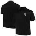 Chicago White Sox Men Big and Tall All Black Birdseye Polo product image 1, provided for visual reference and product detail