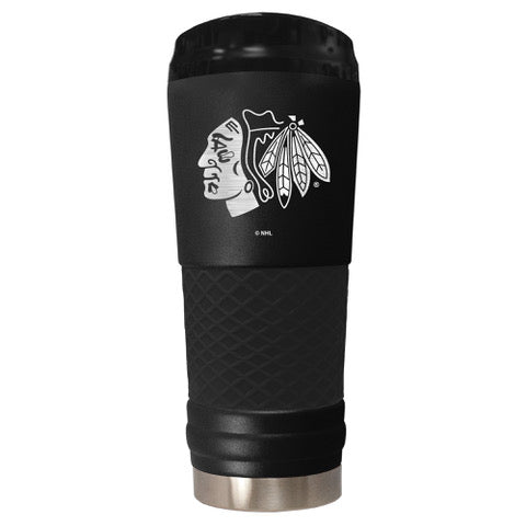 Chicago Blackhawks Black Stealth 24 oz Tumbler product image 1, provided for visual reference and product detail review