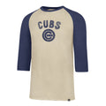 Chicago Cubs Cream & Royal 1/4 Sleeve Bullseye Raglan T-Shirt product image 1, provided for visual reference and product