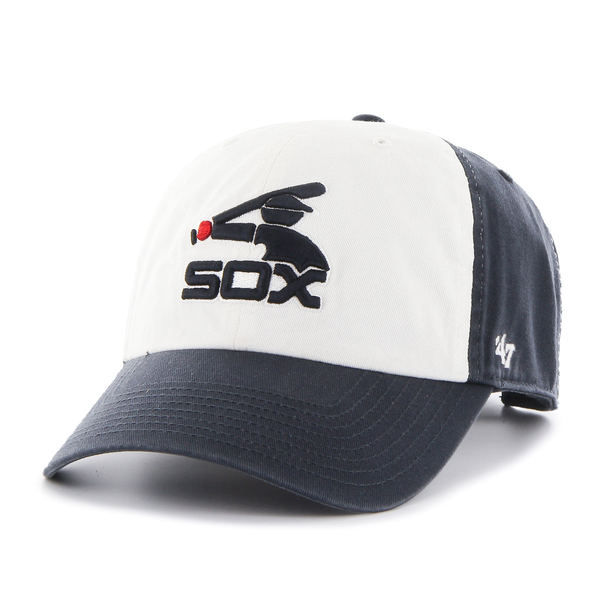 Chicago White Sox Batterman Logo White/Navy 47' Clean Up Adjustable Hat product image 1, provided for visual reference and