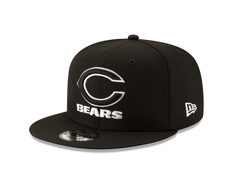 Chicago Bears Black w/White "C" 9FIFTY Snapback product image 1, provided for visual reference and product detail review