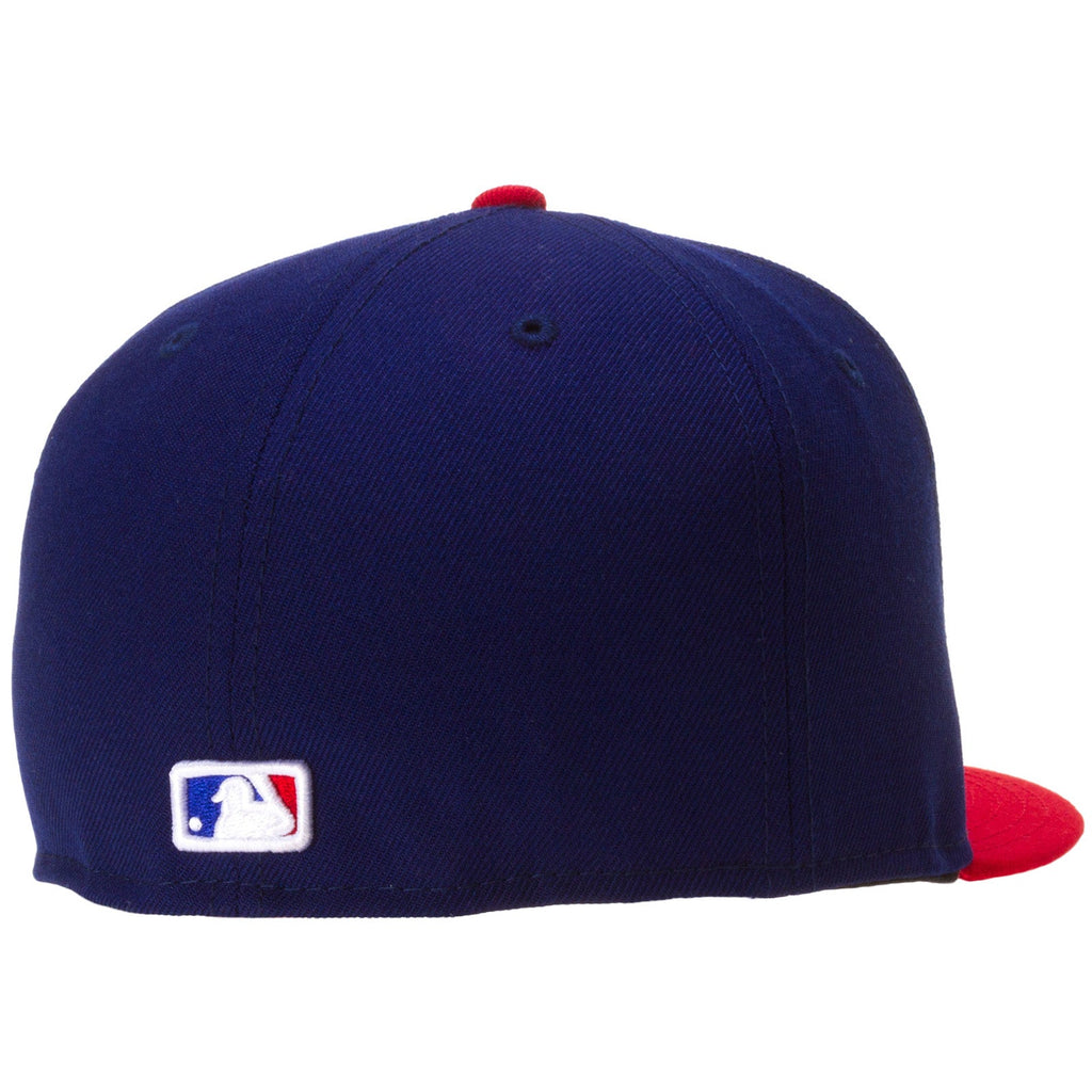 Chicago Cubs Red Bill New Era Road 59FIFTY Fitted Hat product image 2, provided for visual reference and product detail