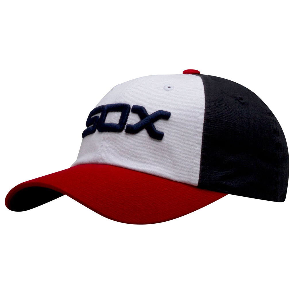Chicago White Sox Red, White, and Navy Horizontal "Sox" Logo Adjustable Hat product image 1, provided for visual reference