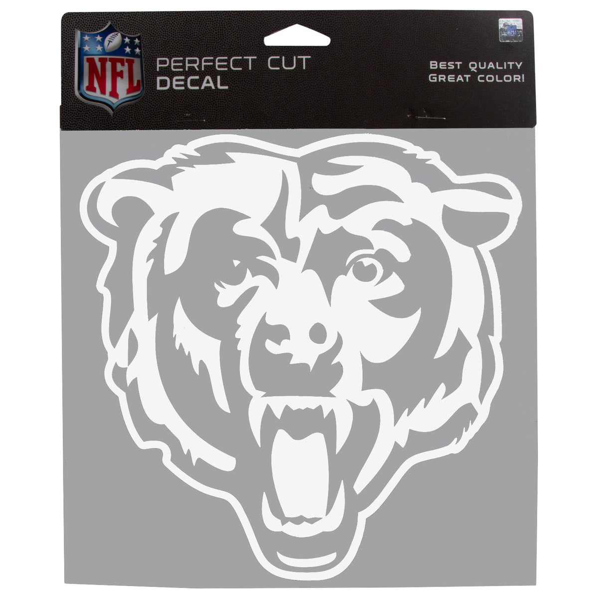 Chicago Bears White 8"x8" Bear Face Logo Die-Cut Decal product image 1, provided for visual reference and product detail