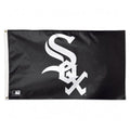 Chicago White Sox Black Logo Deluxe 3' x 5' Flag product image 1, provided for visual reference and product detail review