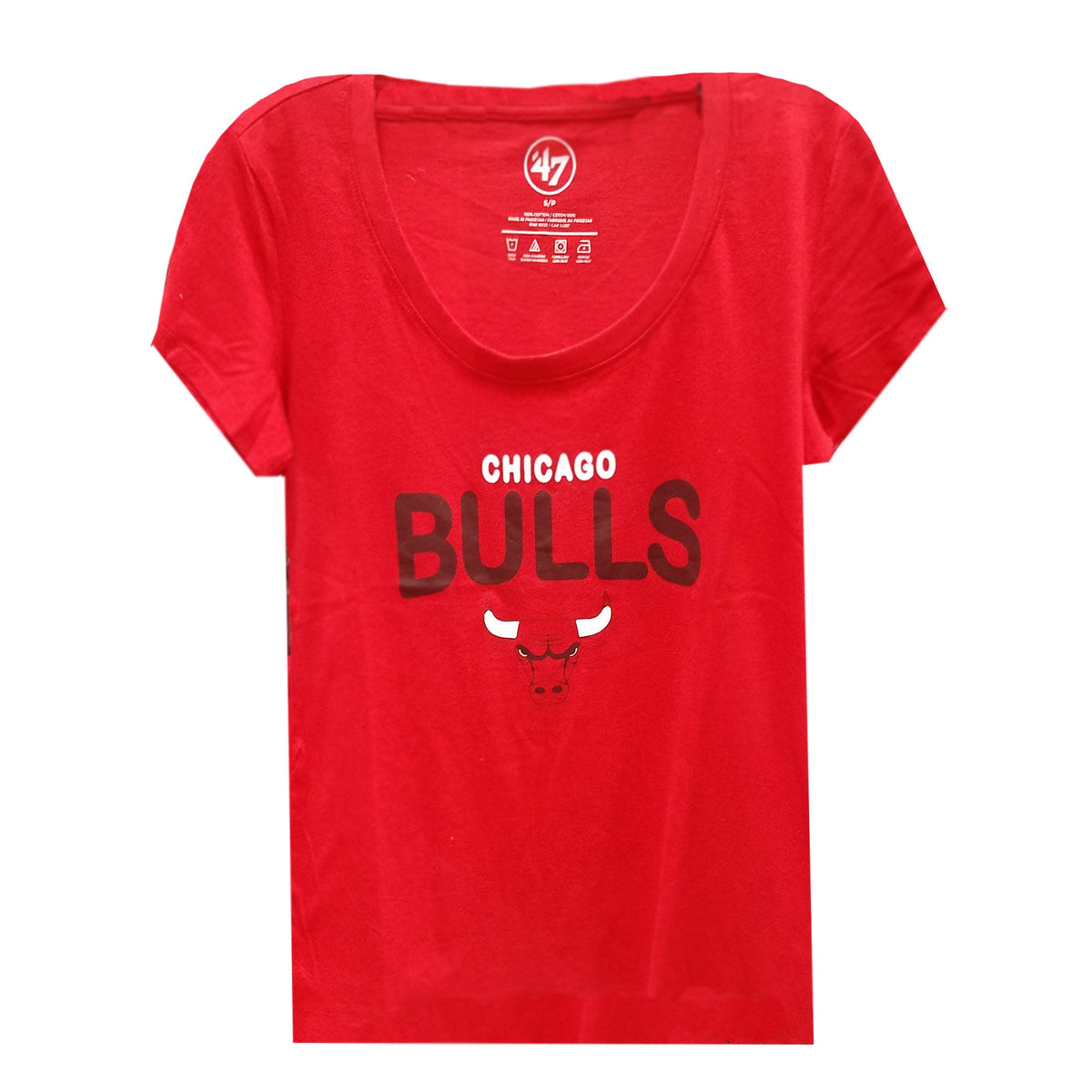 Chicago Bulls Women Red Ultra Rival Scoop Neck T-Shirt product image 1, provided for visual reference and product detail
