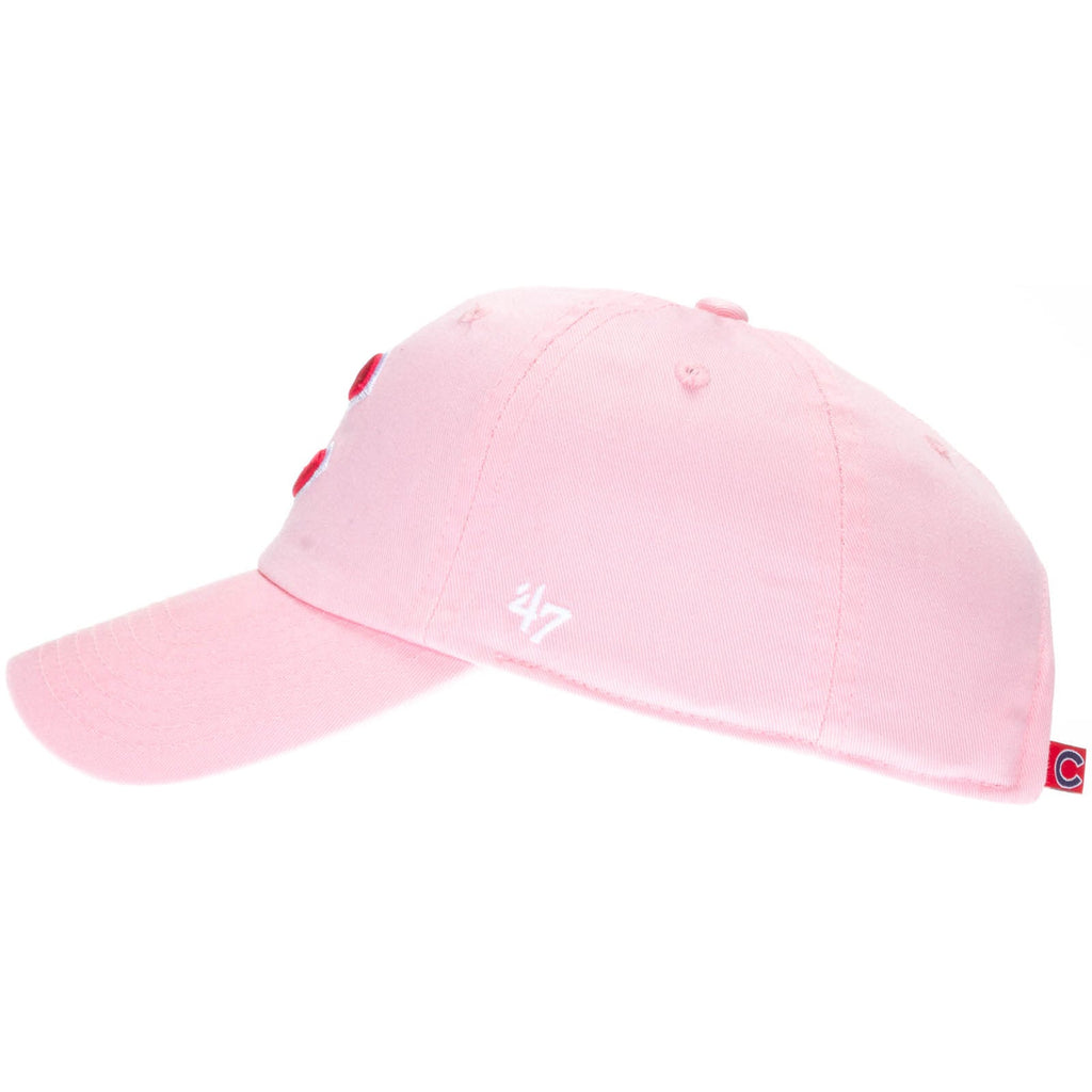 Chicago Cubs Women Pink Adjustable Clean-Up Hat product image 3, provided for visual reference and product detail review