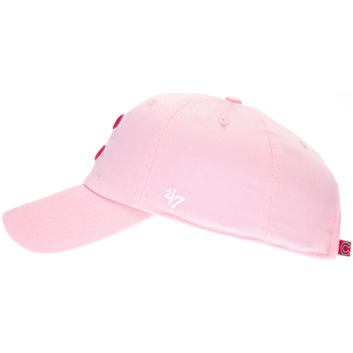 Chicago Cubs Women Pink Adjustable Clean-Up Hat product image 3, provided for visual reference and product detail review